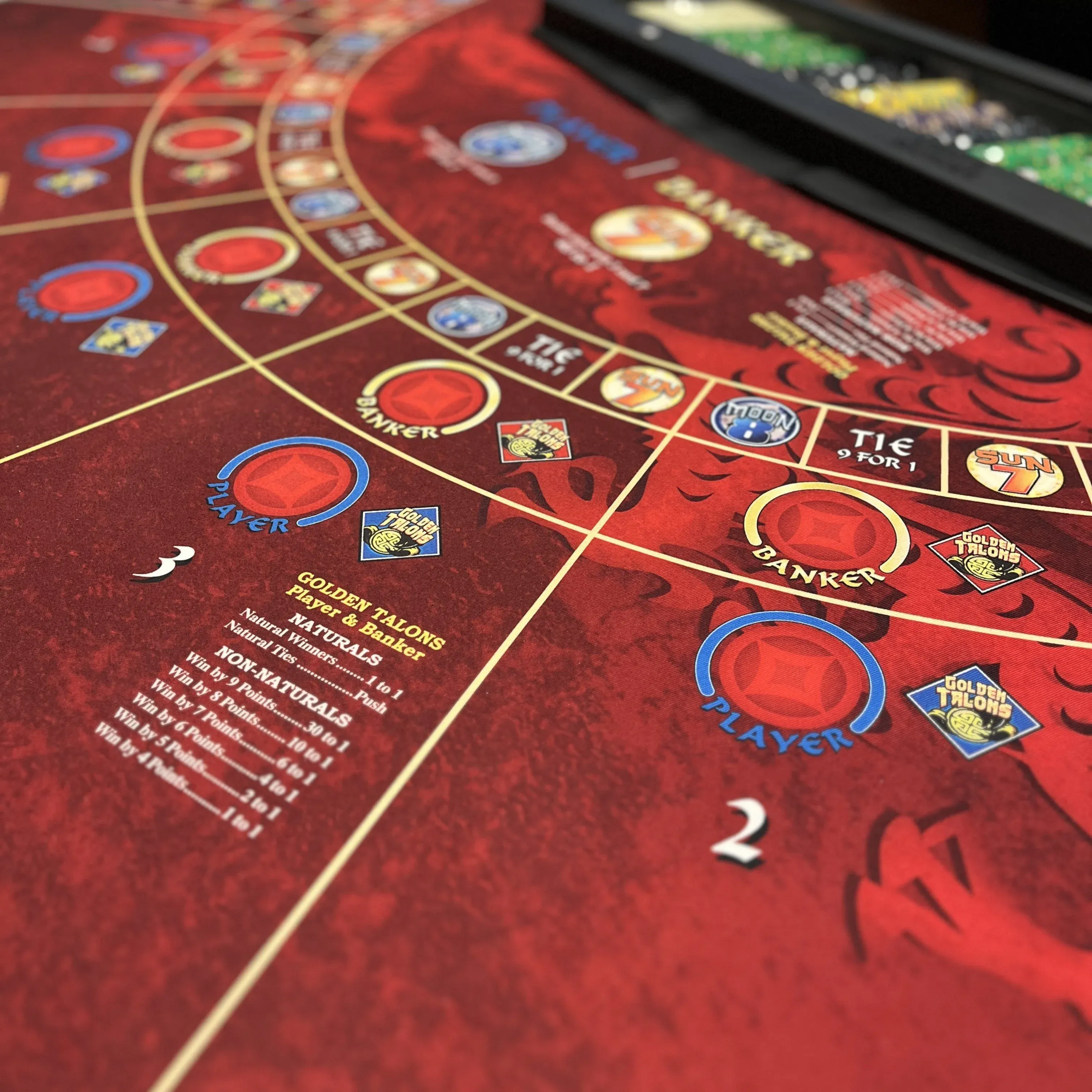 Decorative casino blueprint motif